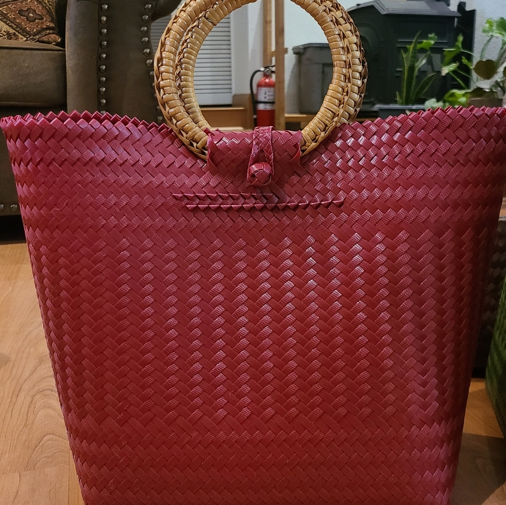 Handmade Shopping bag/beach bag in woven polypropy $35 each